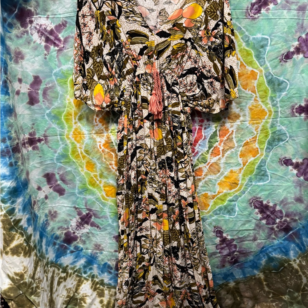 Cost Plus World Market Multicolor Bohemian Maxi Dress/Kaftan